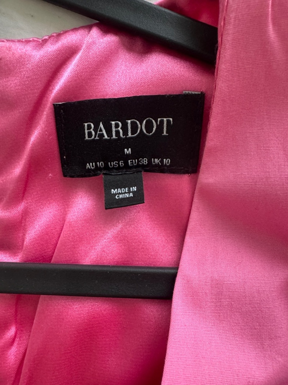 Bardot Hot Pink Ruched Ruffle Mini Dress - Picture 2 of 2